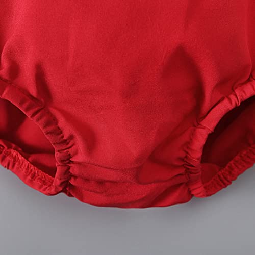 Santa Claus jurk baby meisjes, baby meisjes kerst kostuum romper tutu, een stuk lange rok, for xmas rendier verjaardag fancy dress up party outfit set (Size : 100) - Afbeelding 8