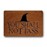 RQJOPE 3D gedruckte Fußmatte Badematte Teppich You Shall Not Pass - gewebte Außenmatte Design-Fußmatte für Eingangstür Funny Front Indoor-Teppichmatte rutschfest Haus Dekoration Geschenk-50x80cm