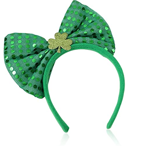 St-Patricks-Day-Headband-Green-Sequins-Bowknot-Headbands-Patricks-Day-Hair-Hoops-Shamrock-Clover-Headband-Leprechaun-Hat-Headpieces-Festival-Costume-Accessories-for-Women-and-Girls