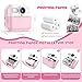 BOFIDAR Instant Print Camera for Kids, Christmas Birthday Gifts for Girls Age 3-10, Toddler Toy for 3 4 5 6 7 8 9 10 Year Old Girls with 3 Roller Photo Paper (Pink)