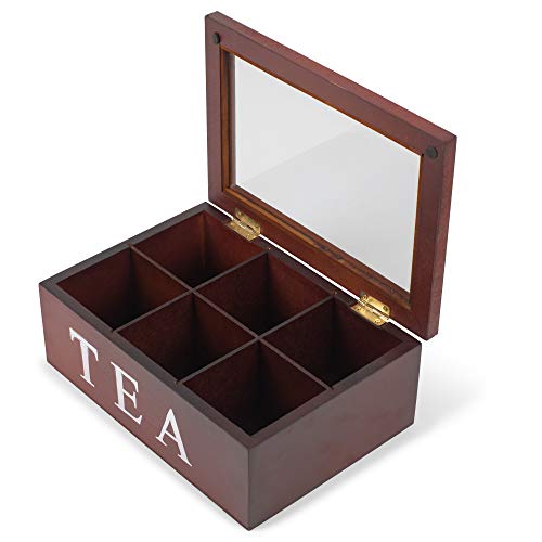Boîte à thé Mark Feldstein 6 compartiments en bois pour sachet - 5