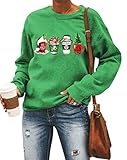 Christmas Sweatshirt Women Merry Christmas Shirt Ice Cream Coffee Graphic Pullover Xmas Tree Holiday Casual Tops