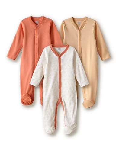 Image of Amazon Brand - Symbol Unisex 100% Cotton Full Sleeve Baby Sleepsuits (Available in Pack of 3 & 6)