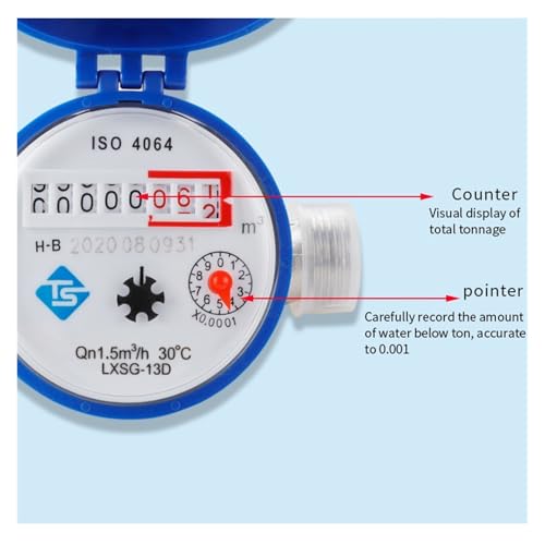 Débitmètre d'eau de précision DN15 avec joints en cuivre robustes antirouille - 4