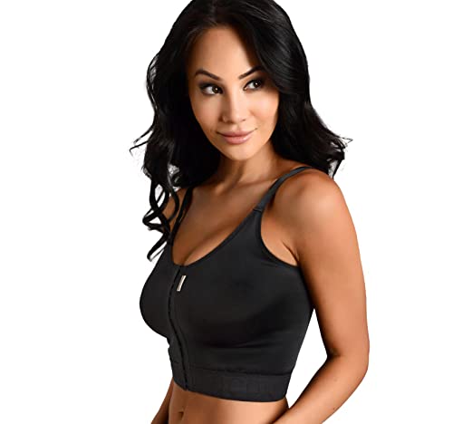 macom Longline Ultimate Bra - Front Closure Post Surgery Compression Bras - Adjustable Straps - Wirefree