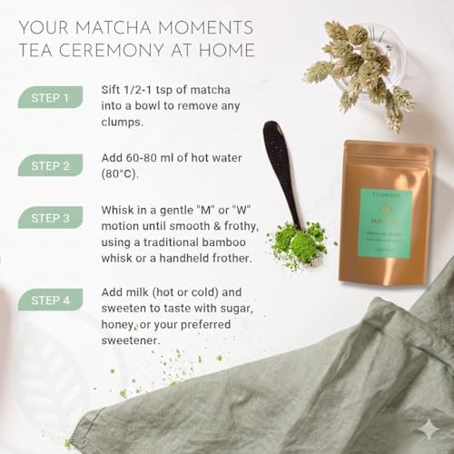 Image of inchMatcha Tea Powder, Authentic Japanese Unsweetened Pure Matcha, Premium Grade from Kagoshima Volcanic Soil, Green Tea Powder 1.06oz (30g) inch