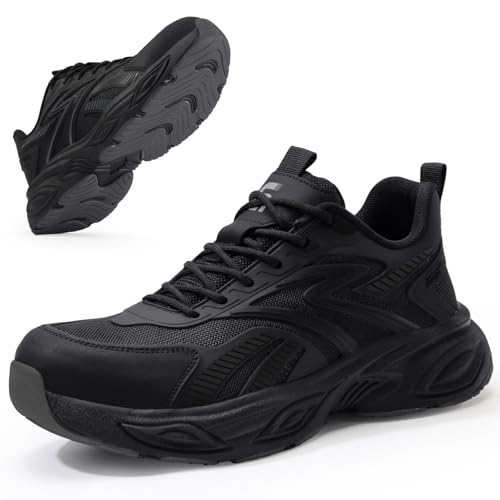 Image of Steel Toe Work Shoes for Men Lightweight Warehouse Safety Sneakers