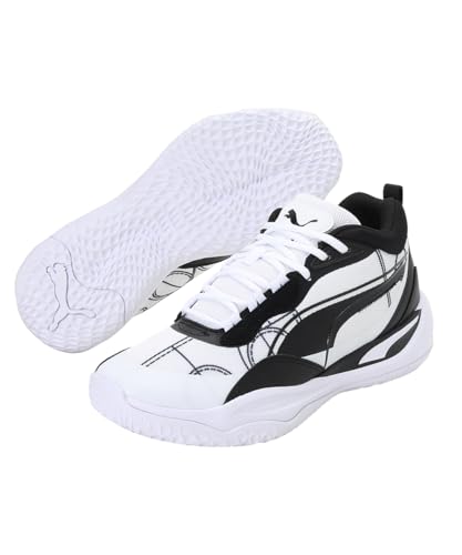 Foto von PUMA Unisex Adults' Sport Shoes PLAYMAKER PRO COURTSIDE Basketball Shoe, PUMA WHITE-PUMA BLACK, 42