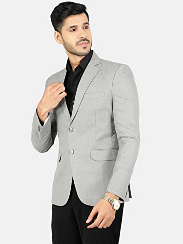 Image of WINTAGE Men's Polyester Cotton Plain Blazer