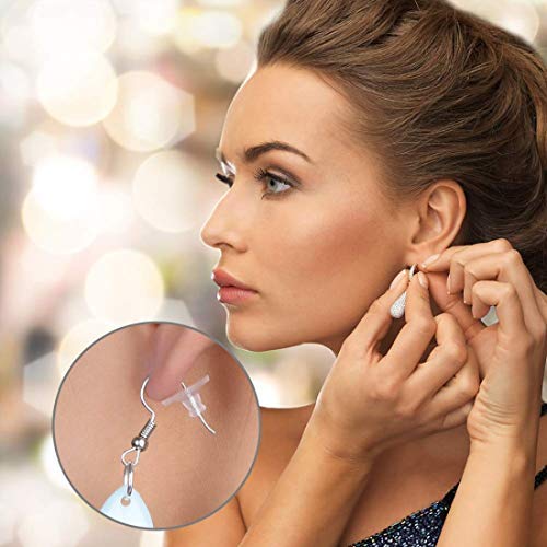 DIY Crafts Clear; Small, Pairs Bullet Clutch Earring Safety Backs with Pad (Clear (Clear; Small) 2