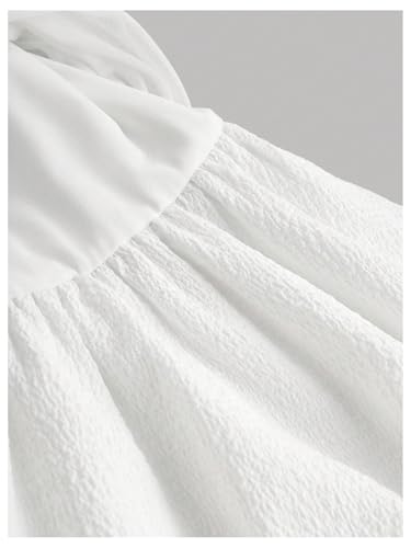 Floerns Girl's Off Shoulder Princess Dress Crisscross Layered Ruffle Mini Birthday Dresses4