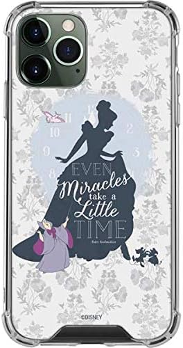 Skinit Clear Phone Case Compatible with iPhone 12 Pro - Officially Licensed Disney Cinderella Miracles Take Time Silhouette Design