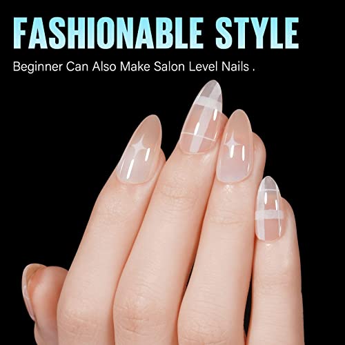 Tomicca Medium Almond Nail Tips, Half Matte Press On Soft Gel Nail Tips, Pre Shaped Gel X Nail Tips For Beginner, 192Pcs 12 Size Nail Extension Tips Set For Diy Manicure At Home #TOP4