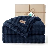 Bedsure Bubble Blanket King Size - Lightweight, Slate Blue, 270x230cm