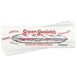 14” Sub Sandwich Bags (50) - Durable, Wide Gusset, with Nostalgic Neighborhood Deli Look. Great for Sub Shops, Pizza Joints, Food Trucks, Concession Stands, Restaurants, Cafes, and School Lunches.