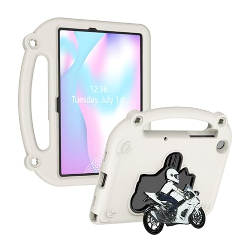 Protector de tableta para niños Tab A9 Plus antigolpes con soporte integrado beige 6