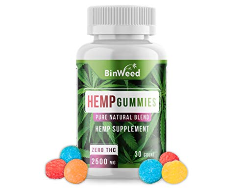 Hemp Gummies (2500mg) - Made in USA - 84 mg per Gummy - Relieves Pain, Stress, Anxiety, Inflammation, Insomnia