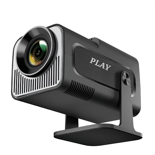 Image of PLAY Art Android 13 4K Decoding 1080 Full HD Inbuilt Speaker Bluetooth ShortThrow Auto Keystone Freestyle 360 Degree flip Portable Projector(Black)