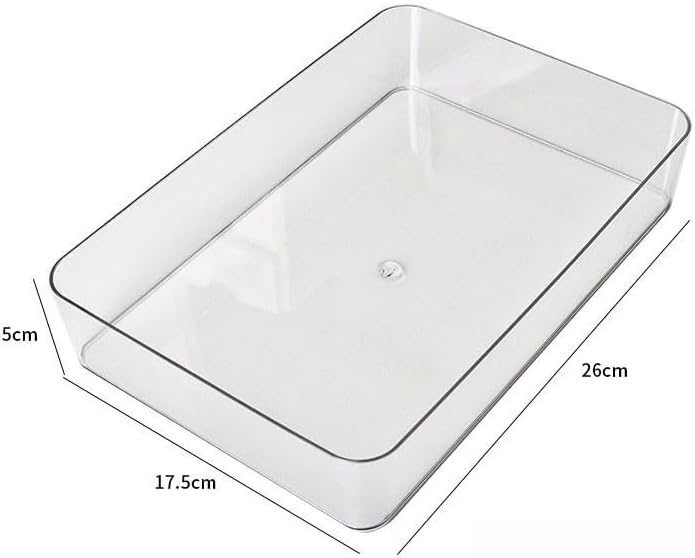 Clear Plastic Drawer Organizers Set, 4-Size Versatile Bathroom and Vanity Drawer Organizer Trays, Storage Bins for Makeup, Bedroom, Kitchen Gadgets Utensils and Office (extra large(3-pcs)) image 2