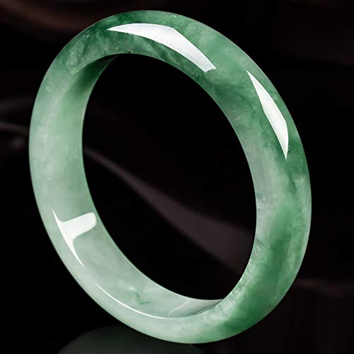 Bracelet en jade birman jonc en pierre naturelle de type glace verte