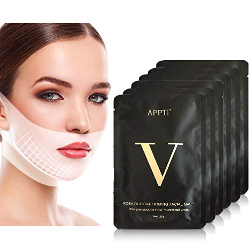 6Pcs Double Chin Reducer Face Slimming Strap V Shape Slimming Mask Face Slimmer Lift Tape V Line Lifting Mask Chin Up Patch Tightening Firming Neck