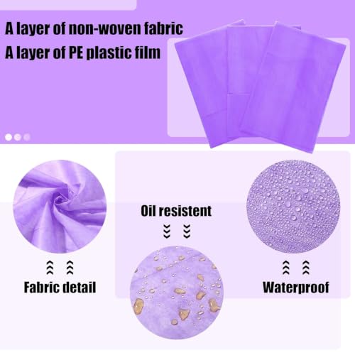 Image of Gypsy 20 Pcs Non-Woven Disposable Bedsheet | 32 x 72 Inc - Purple | Massage Table, Salon, Spa, Parlour, Clinics,Travel, Hospital & Hotels | Thick Breathable,Waterproof & Oilproof Bed Cover