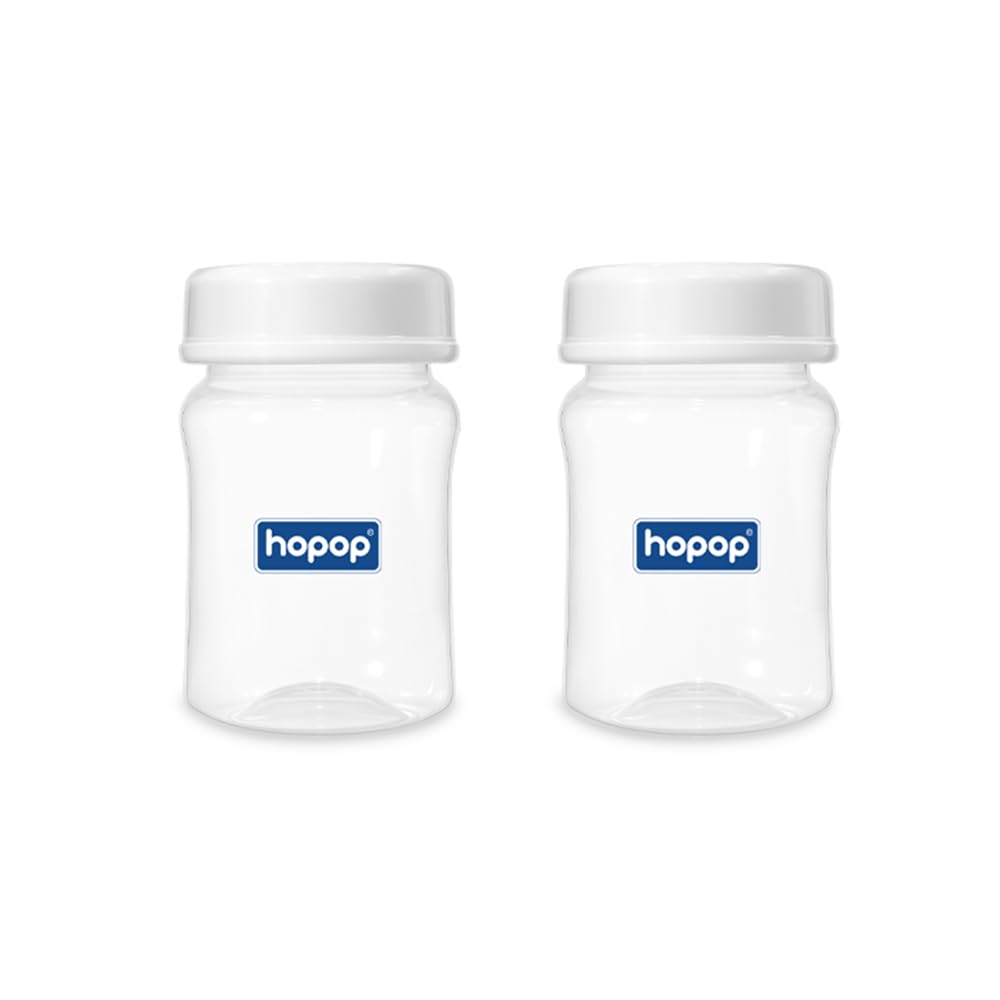 Hopop Breast Milk Storage Bottles (150ml/5oz) | Milk Collection & Storage for Breastfeeding Moms | Compatible with Manual & Electric Breast Pumps | BPA Free Leak-Proof Baby Milk Bottles (Pack of 2)-image-36