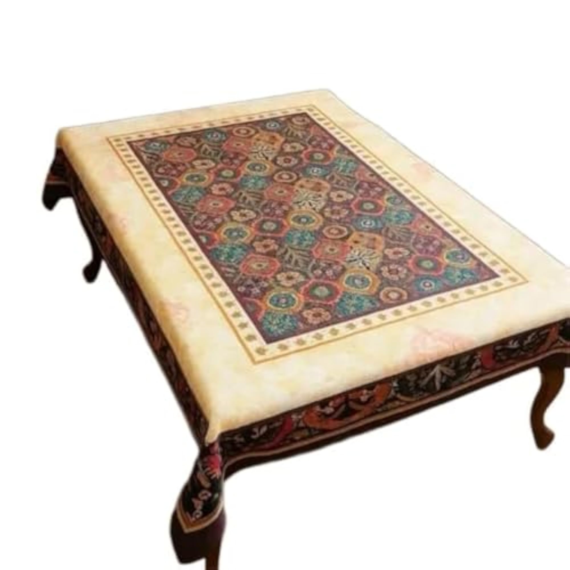 Printed Table Cloth for 4 Seater Water & Stain Resistant Dining Table Cover