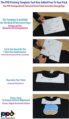 Image of PPD 50 Sheets 11x17 inch Iron-on Heat Transfer Paper Dark Fabrics Inkjet