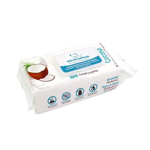 Best Pet Supplies Coconut-Scented Moisturizing Pet Wipes for Dogs & Cats – Extra Soft & Strong Grooming Wipes with Gentle Plant-Derived Formula, Model Number: WW-CO-100 Count (Pack of 1)
