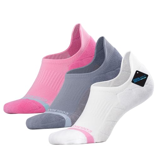 Image of BRISIRA Bamboo Viscose Coolmax Running Golf No Show Socks Women Compression Moisture Wicking Performance Low Cut Tab Athletic