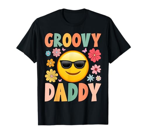 Groovy Daddy Birthday Party Peace Sign Dad 60s 70s Hippie T-Shirt