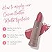 100% PURE Cocoa Butter Matte Lipstick Full Stay All Day Coverage, Lasting Moisturizing & Softening Natural Lip Color for All Skin Tones, Vegan Fruit Pigmented Plume Pink (Nude Pink Mauve) - 0.15 oz