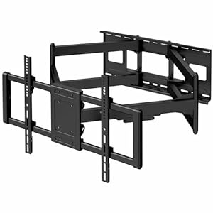 VIVO Heavy Duty 43 to 85 inch Large Screen TV Articulating Wall Mount for LCD LED Flat and Curved Screens, Extra Extended Long Arm Swivel Mount, Max VESA 600x400mm, Black, MOUNT-VW085L