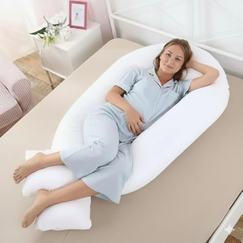 GB TEXTILE 9ft Comfort U Pillow - Full Total Body Pregnancy Maternity Support - 2