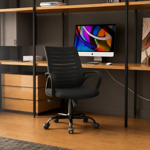 CELLBELL Desire C104 Mesh Mid Back Chair | Ergonomic Office, Study, Revolving, Computer Chair for Work from Ho