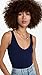 Free People Women's Solid Rib Brami Top, Navy, Blue, MD/LG (Women's 8-12)