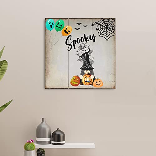 Panneau bois citrouille Halloween de qualité pour maison
