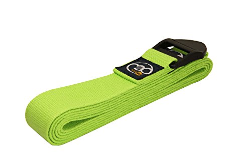 Yoga-Mad Sangle de Yoga 100% Coton 2 m ou 2,5 m de Long, Mixte, YBLTCT25M, Vert, 2.5m Long