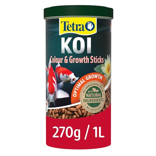 Tetra Koi Pond Fish Food Colour & Growth Sticks 270g - biologically balanced for larger koi fish