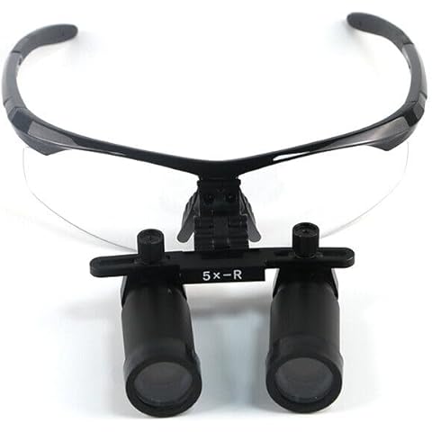REEHUT 5X Binocular Magnifier Loupes Operating Magnifying Glasses Color Black with Bag Cover