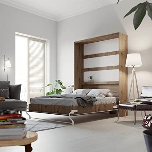 SMARTBett Schrankbett Standard 90x200 120x200 140x200 160x200 Bettschrank Wandbett Wildeiche/Anthrazit 140 Vertikal – Bild 7