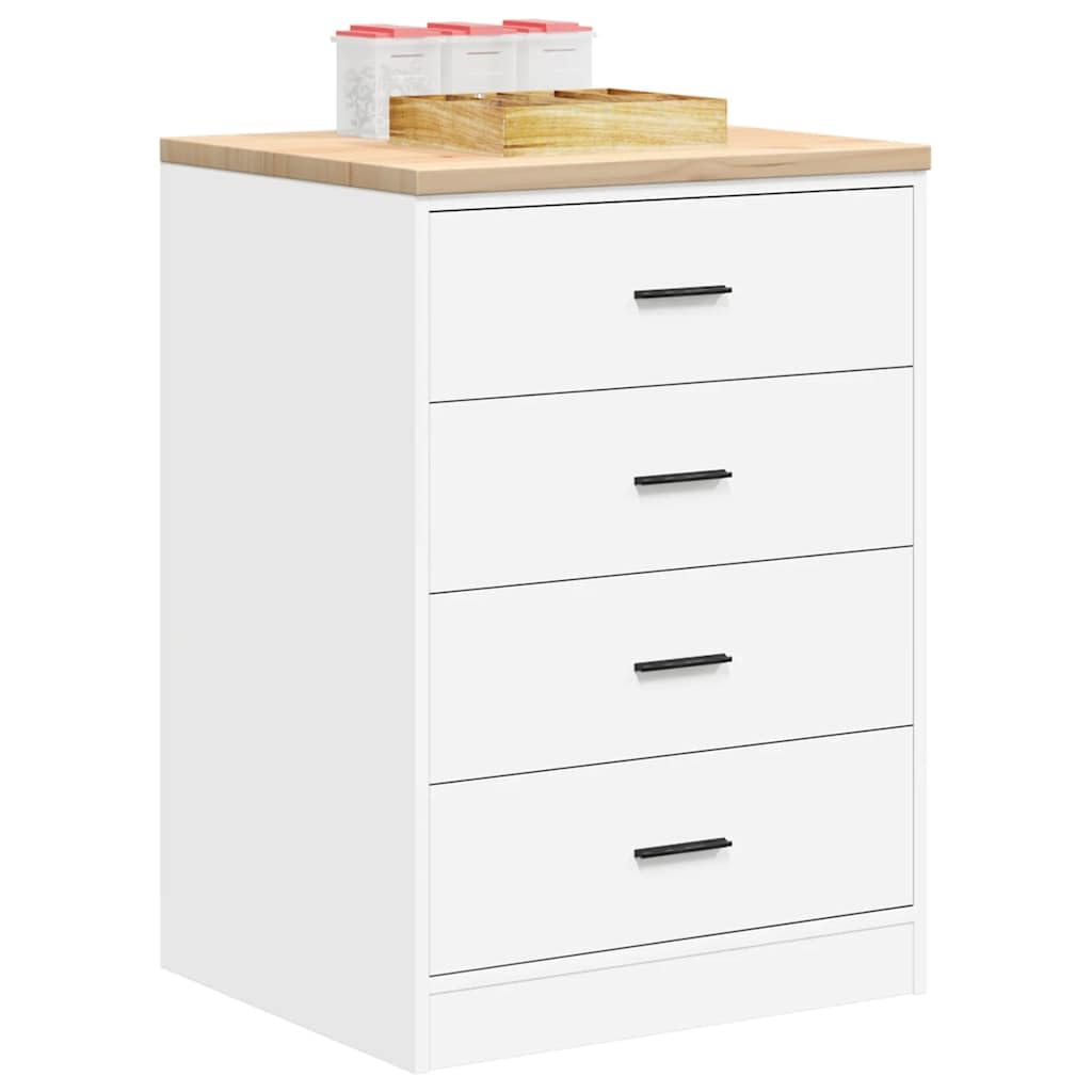 Armoire de Rangement de Garage Blanc 60x51x85 cm Bois de pin,Entreprise & Industrie,Stockage Industriel,Armoires industrielles,29.4 kg-860598
