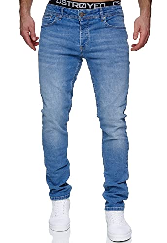 MERISH Jeans Herren Slim Fit Jeanshose Stretch Denim Hose Designer 1512 (31-32, 1512-03 Blau) Cover