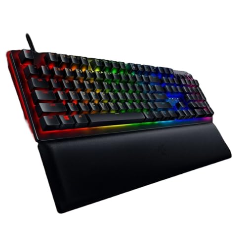 Huntsman V2 Analog Gaming Keyboard: Adjustable Actuation via Analog Optical Switches - Rapid Trigger Mode - Chroma RGB Lighting - Magnetic Wrist Rest - Dedicated Media Keys & Dial - Black - Tastiera gaming - Immagine 1