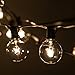 Hometown Evolution, Inc. 50 Foot G50 Patio Globe String Lights with 2 Inch Clear Bulbs with Green Wire (+2 Free Spares) for Outdoor String Lighting
