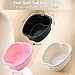 Chpbolly Foot Soaking Tub Large Size Foot Basin Sturdy Soaking Feet Bucket Massager Tub Exfoliation Callus Pedicure Foots Spa Bath Bucket for Women and Men (White)