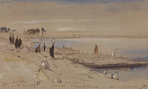 Impression d'affiches En face de Beni Hassan Edward Lear toile 60x90cm