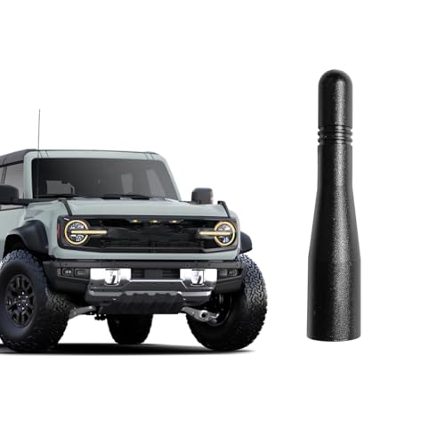 Black 3 inches Bronco Short Antenna Antenna Compatible with Ford Bronco 2021 2022 2023 2024 2025 2026 | Bronco Replacement Antenna | Good Reception | Car Wash Safe | for Bronco Accessories 2021-2026