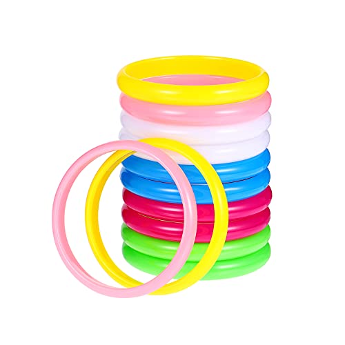 TOYANDONA 12 Piezas de Pulsera de Plástico de Color de Resina Pulsera Universal Pulseras de Moda Brazalete de Bandas de Bofetada Anillos de Resina Premium para Adolescentes Adultos Cover